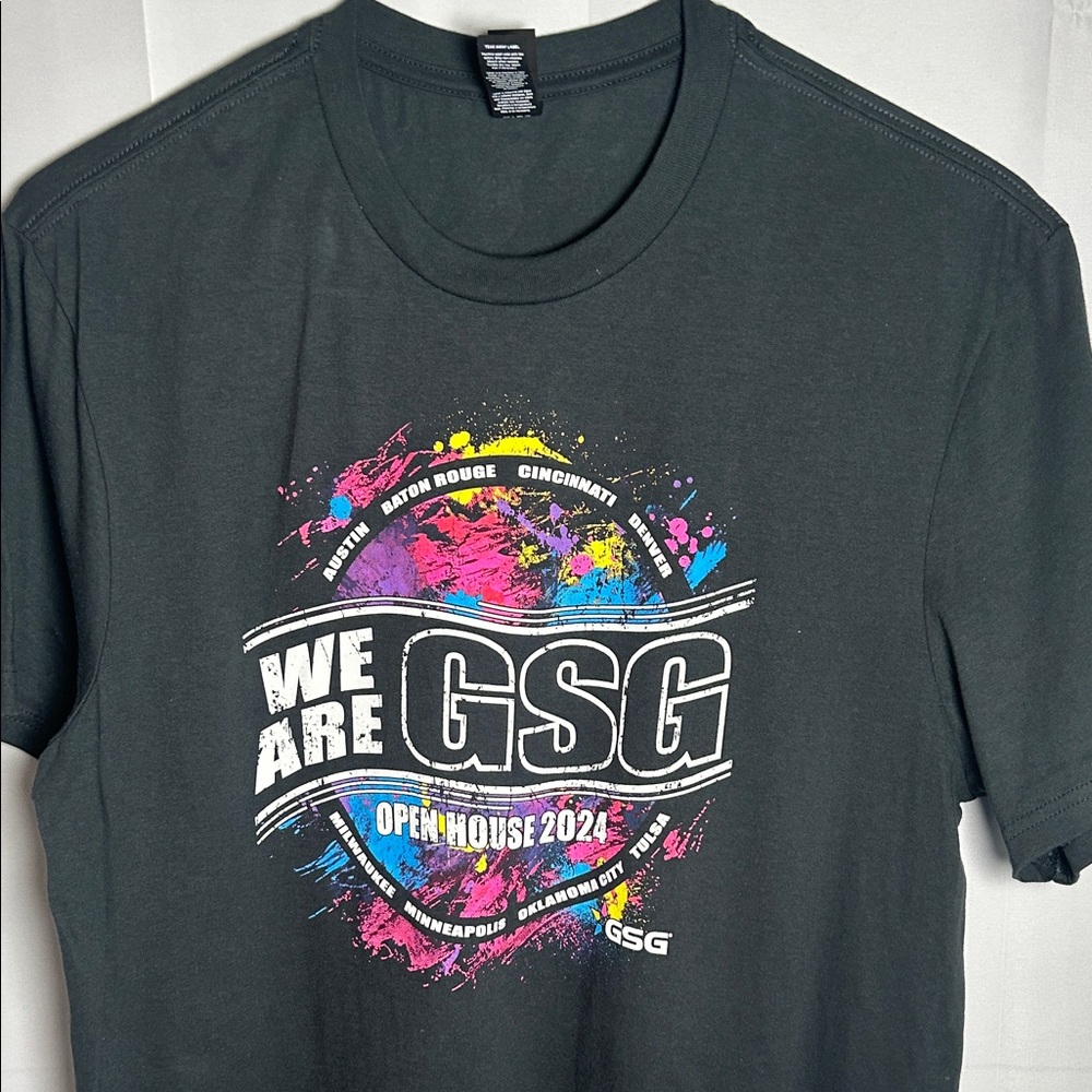 'We Are ' Graphic Tee in Charcoal with Multicolor Print